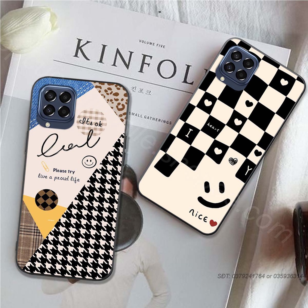 Ốp điện thoại samsung  m33 / m53 / m64 bộ hình caro trẻ trung phong cách