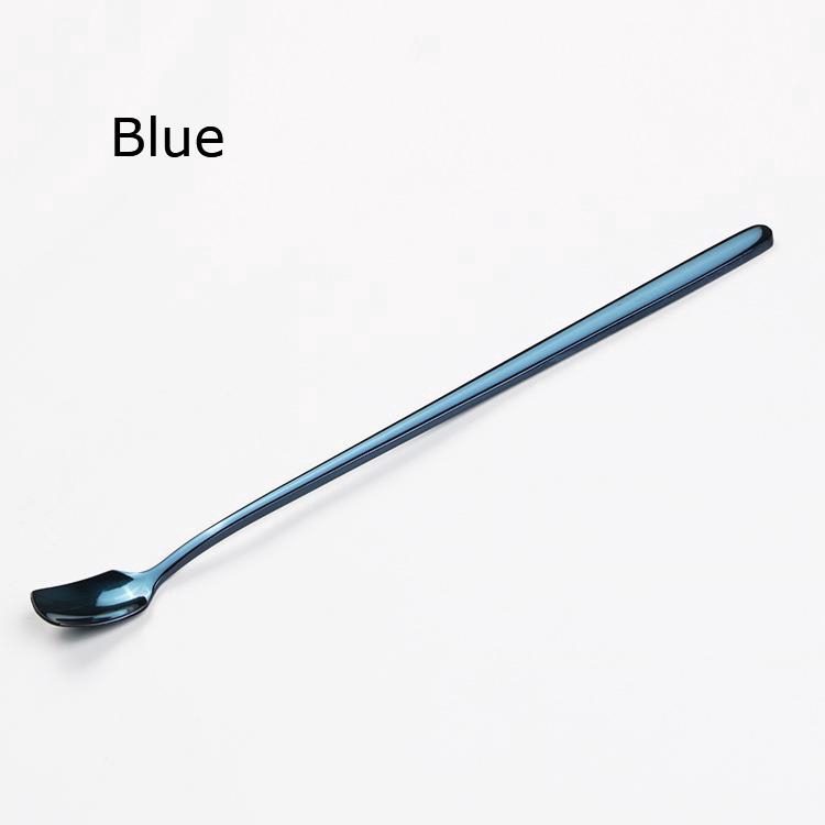 Muỗng cà phê tay cầm dài bằng thép không gỉ đầu vuông