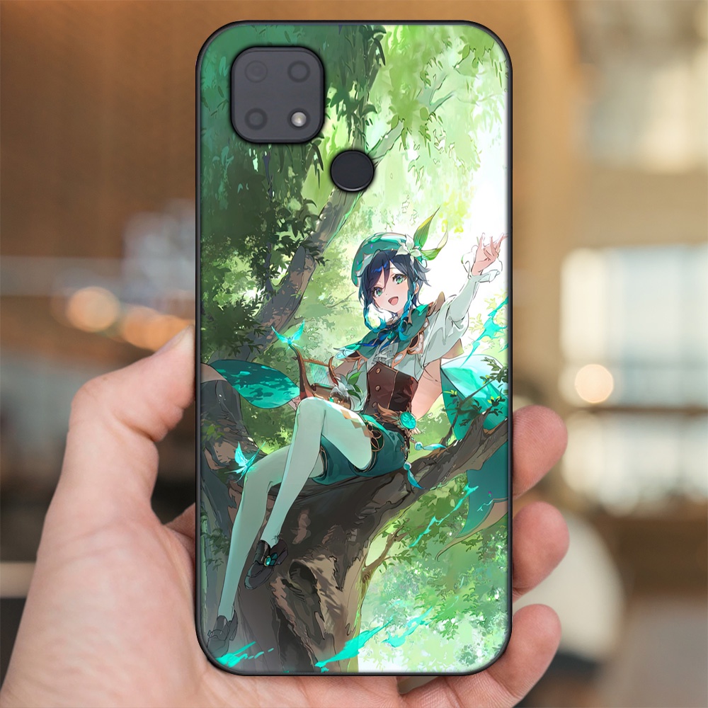 Ốp lưng Xiaomi Redmi 10C viền đen in hình Venti Genshin Impact