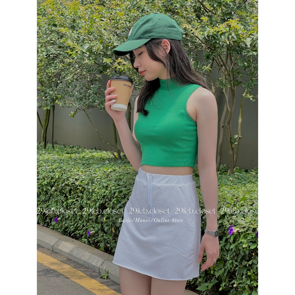 [Ảnh thật/Video] Chân váy chữ A da cá có dây thắt eo - CV5