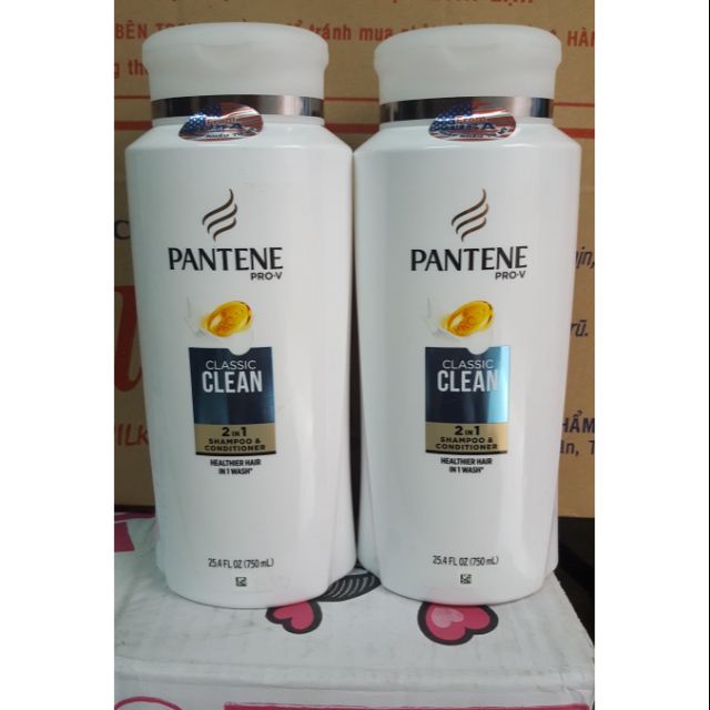 Dầu gội Pantene Classic Clean 2 in 1 750ml của Mỹ