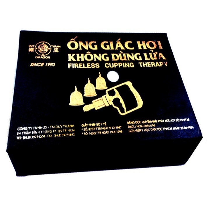 Bộ giác hơi không dùng lửa Duy Thành (Hộp màu đen)