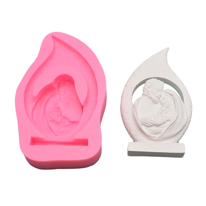 Khuôn Silicone Tạo Hình Đức Mẹ Jesus 3D Trang Trí Bánh