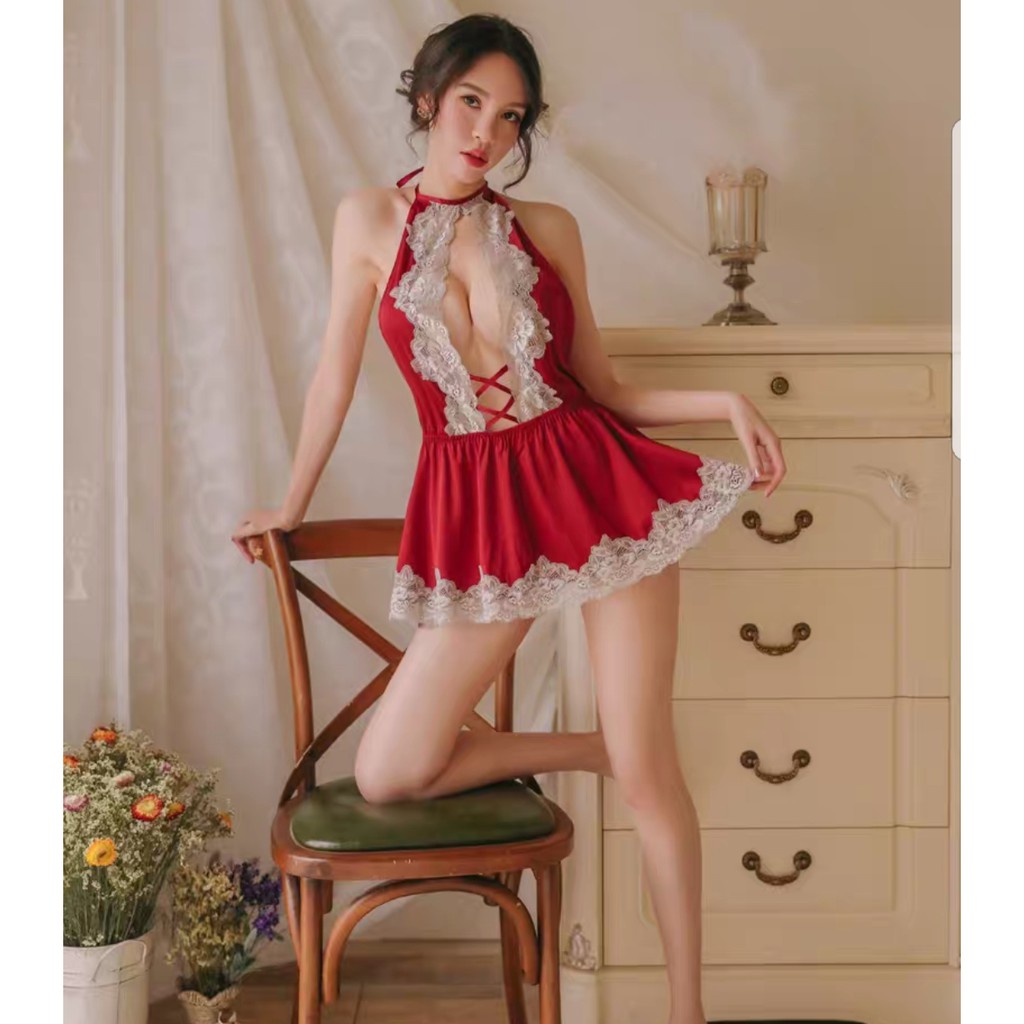 Đồ ngủ lụa Cosplay statin viền ren hở lưng gợi cảm | BigBuy360 - bigbuy360.vn