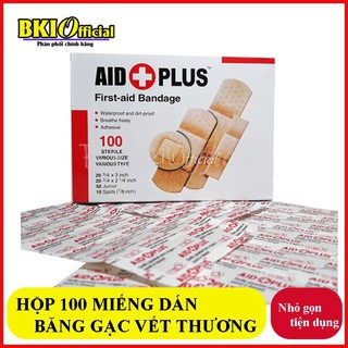 Ơ gâu 100 miếng dán vết thương đủ kích thước - HOP100URGO