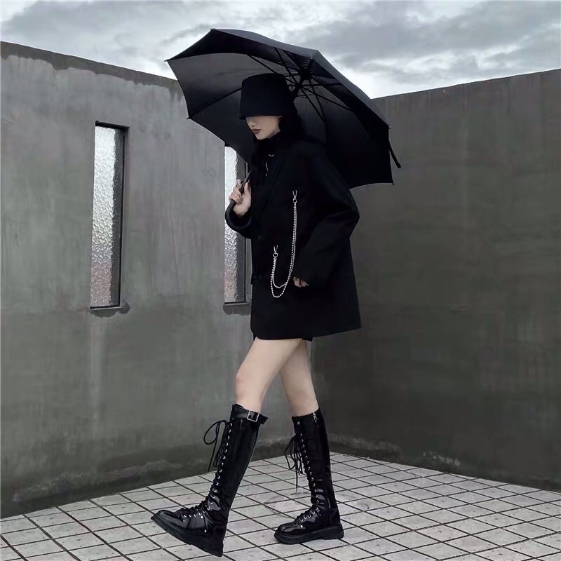 ODER ÁO VEST SUÔNG RỘNG TẶNG KÈM DÂY XÍCH ULZZANG | BigBuy360 - bigbuy360.vn