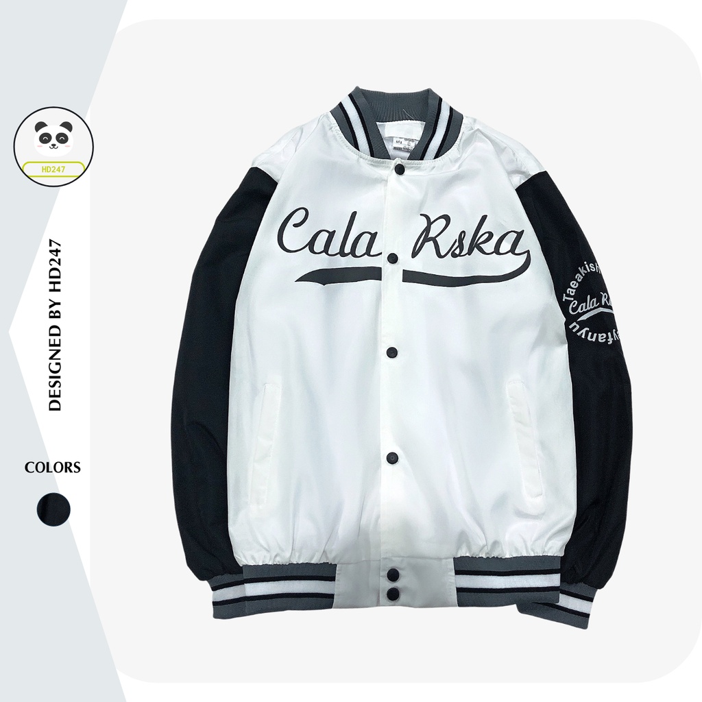 Áo khoác bomber Jackets bóng chày nữ Hàn Quốc 2 lớp in hình thời trang HD247 0226