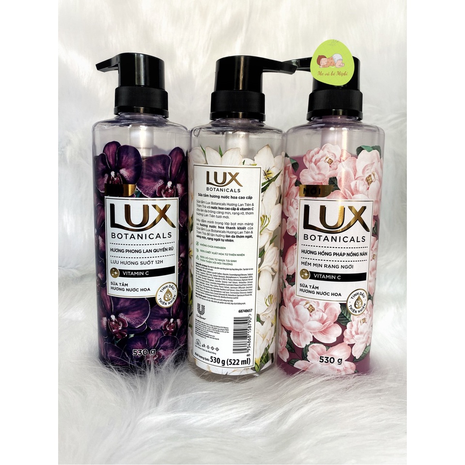 Sữa Tắm Lux Hương Nước Hoa BOTANICALS 530g HÀNG VIỆT NAM thơm lâu trong 48h