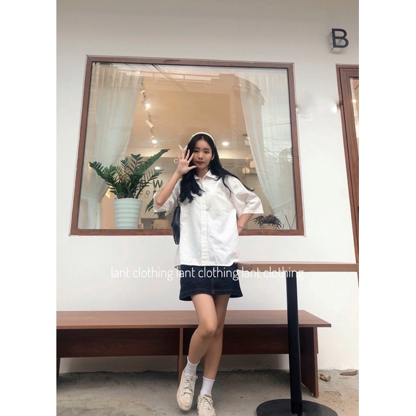 Áo sơ mi cộc tay túi chữ essen