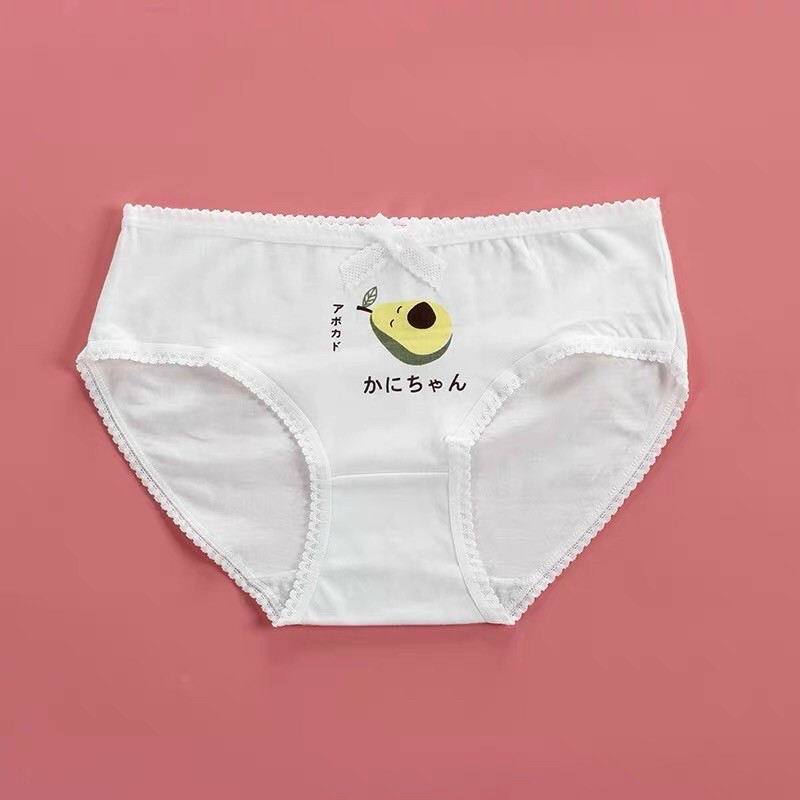 SET 10 CHIẾC Quần lót nữ hình quả bơ dễ thương, quần lót cotton xuất Nhật