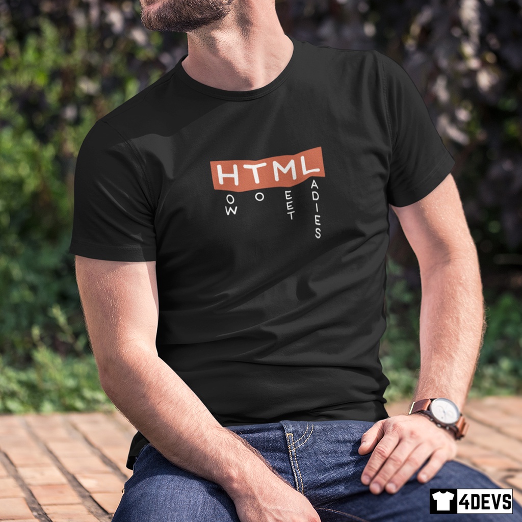 Áo thun nam Lập trình viên - HTML - How To Meet Ladies