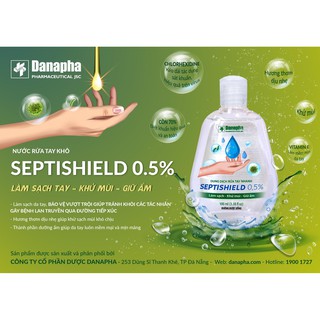 Nước rửa tay khô Septishield 0,5% Danapha 100ml