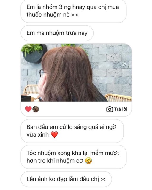 Thuốc nhuộm màu nâu sáng kèm trợ dưỡng găng tay