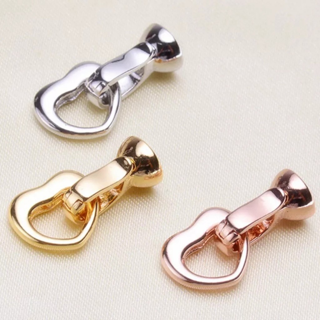 Phụ kiện trang sức_Móc hình trái tim cao cấp làm vòng tay, vòng cổ handmade