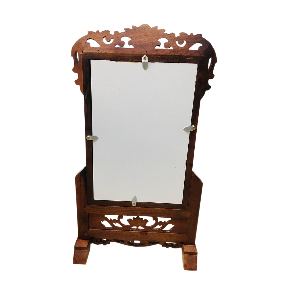 Khung Ảnh Thờ Bằng Gỗ Hương Khung Đơn để bàn hoặc Treo Tường Cỡ 13X18cm Họa Tiết Hoa Văn Độc Đáo Tại Nguyễn Vịnh Digital