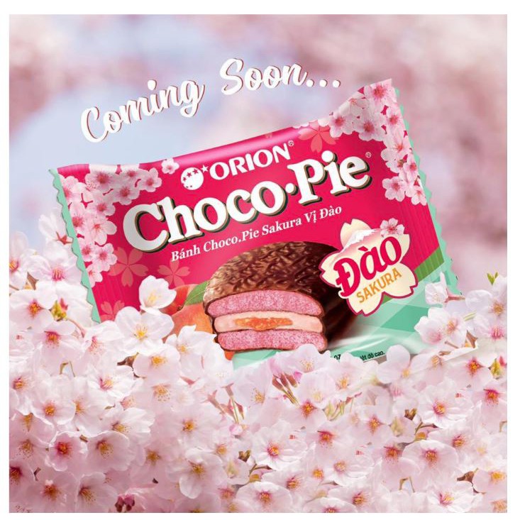 Bánh Chocopie Đào Sakura Hộp 360g x 12 Chiếc