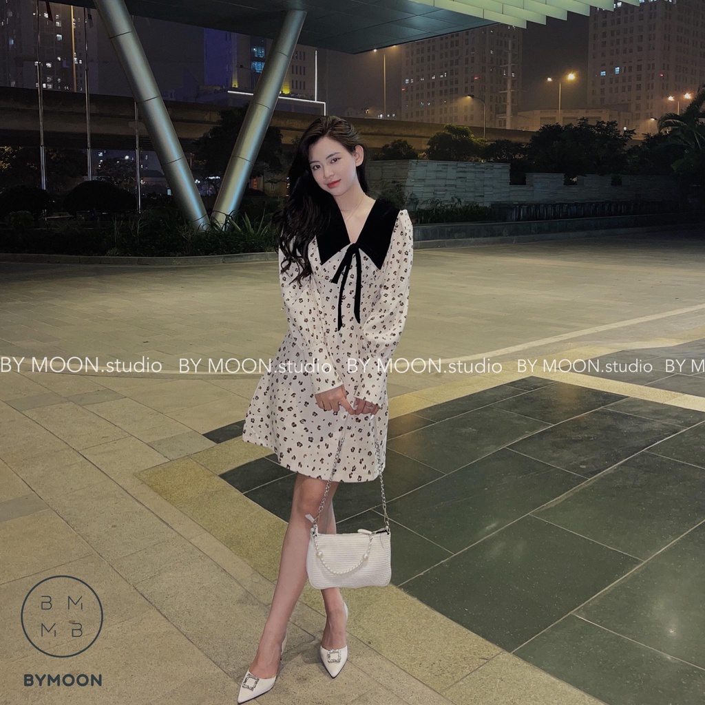Đầm váy hoa chữ A thời trang thiết kế ảnh thật BYMOON V004 | BigBuy360 - bigbuy360.vn