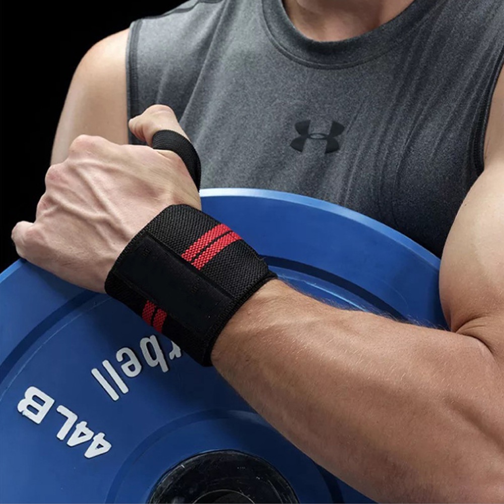 Đai quấn cổ tay tập Gym Chính hãng Aolikes mẫu 2 vạch - Bảo vệ và trợ lực cổ tay