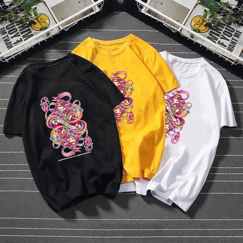 Áo thun nữ form rộng in hình họa tiết hoạt hình vải dày mịn TEEW452