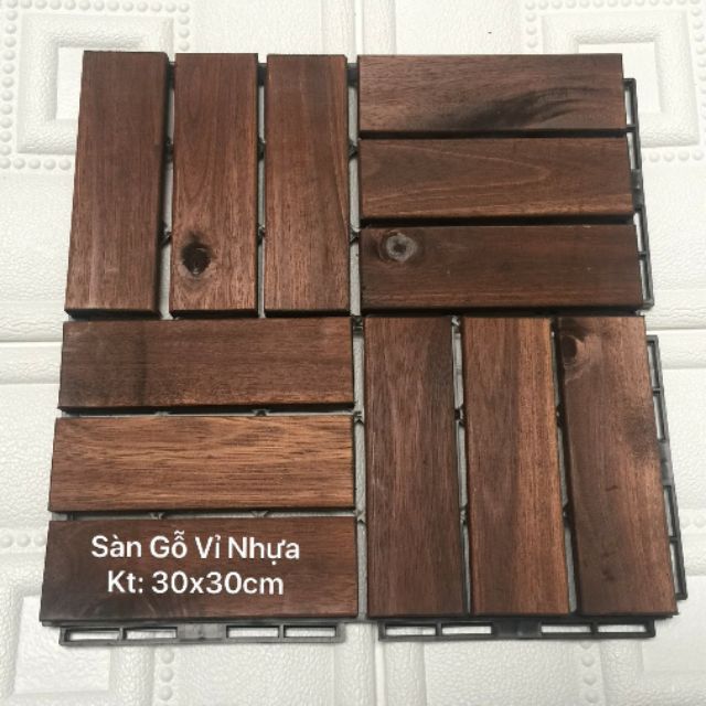 Tấm sàn gỗ tự nhiên vỉ nhựa lót ban công