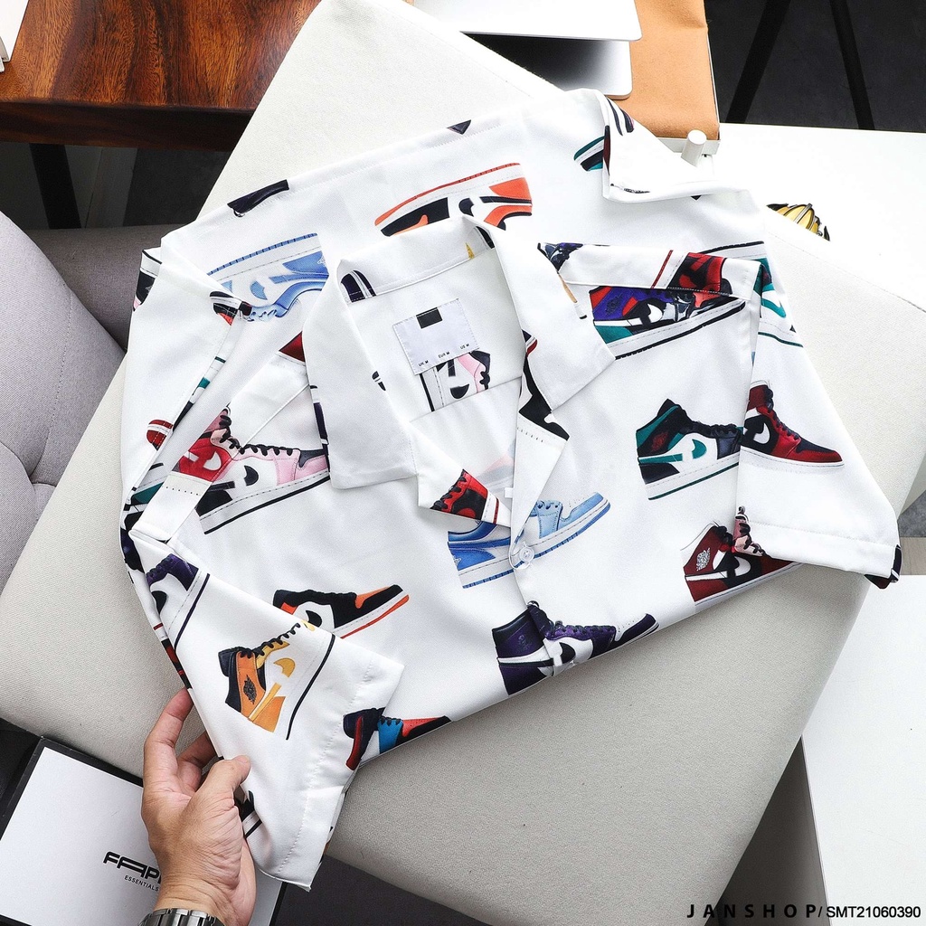 Áo Sơ Mi Nam T.M In Hình Giày Sneaker Năng Động Trẻ Trung | BigBuy360 - bigbuy360.vn
