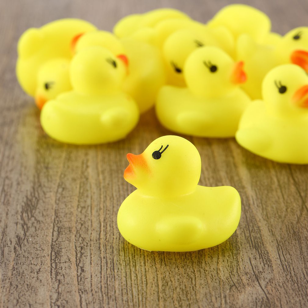 10 chiếc Vịt cao su đồ chơi phát tiếng kêu dễ thương