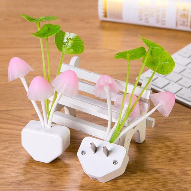 Đèn ngủ cảm ứng ánh sáng mini hình nấm cute cho bé, cảm biến thông minh tiết kiệm điện an toàn