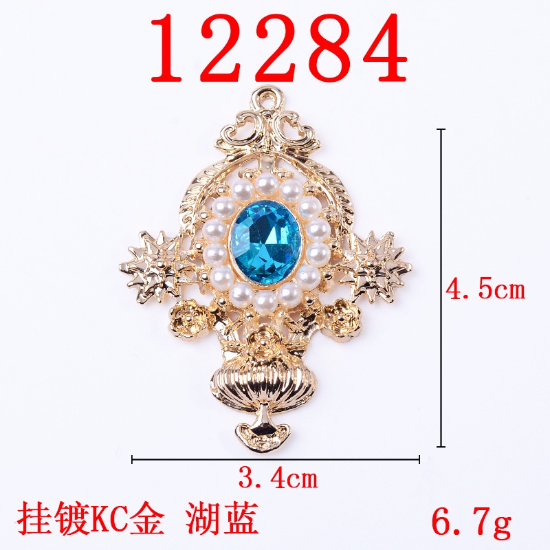 (1 cái)Center kim loại phối ngọctrai đá 34*45mm, Nguyên liệu làm trang sức cổ trang, Nguyên liệu diy