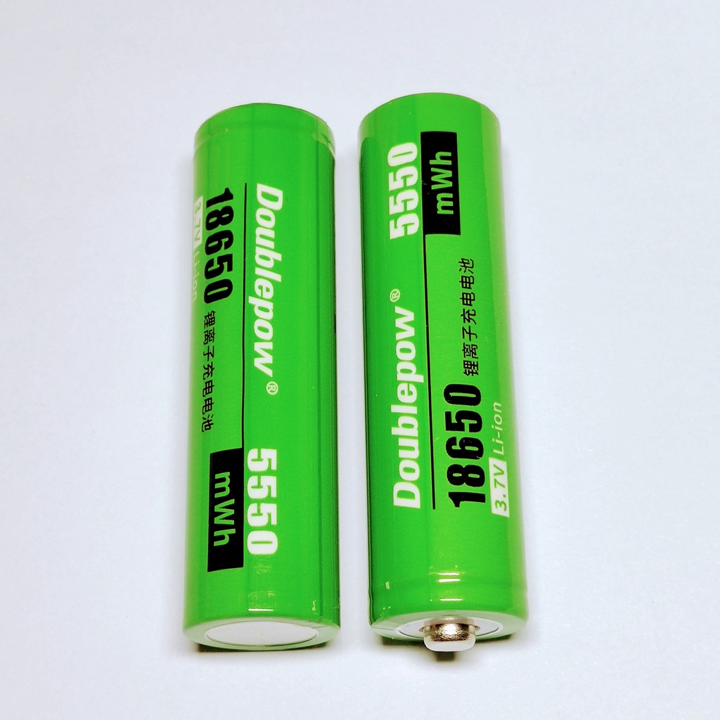 Pin sạc 18650 hiệu Doublepow chính hãng dung lượng 1500mAh - Đầu pin lồi