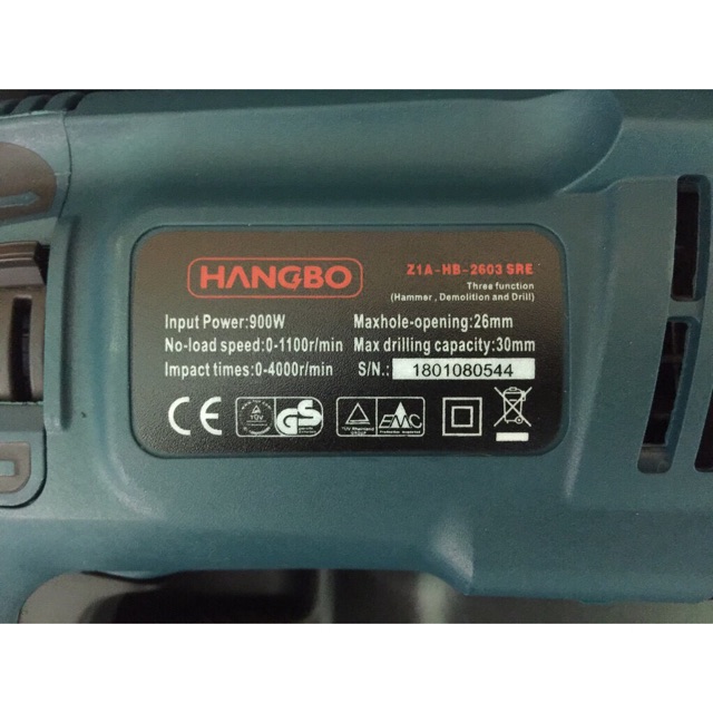 Khoan 3 chức năng Hangbo 900w 2603