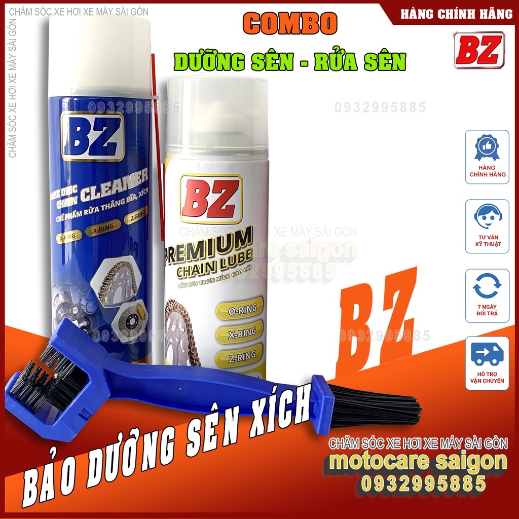 [COMBO CAO CẤP] Dưỡng sên bôi trơn sen BZ Premium 450ml và rửa sên vệ sinh sên BZ 600ml