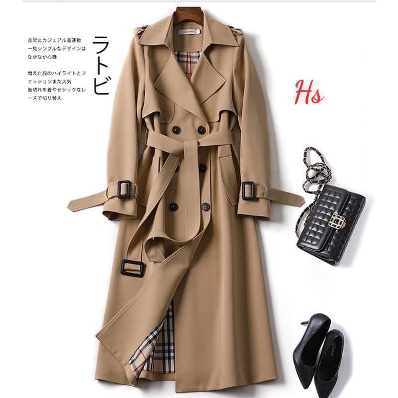 [Hàng loại 1]Áo Măng Tô Dáng Dài 2 Lớp Kèm Đai, Áo Khoác Măng Tô Nữ Dày Dặn M.store