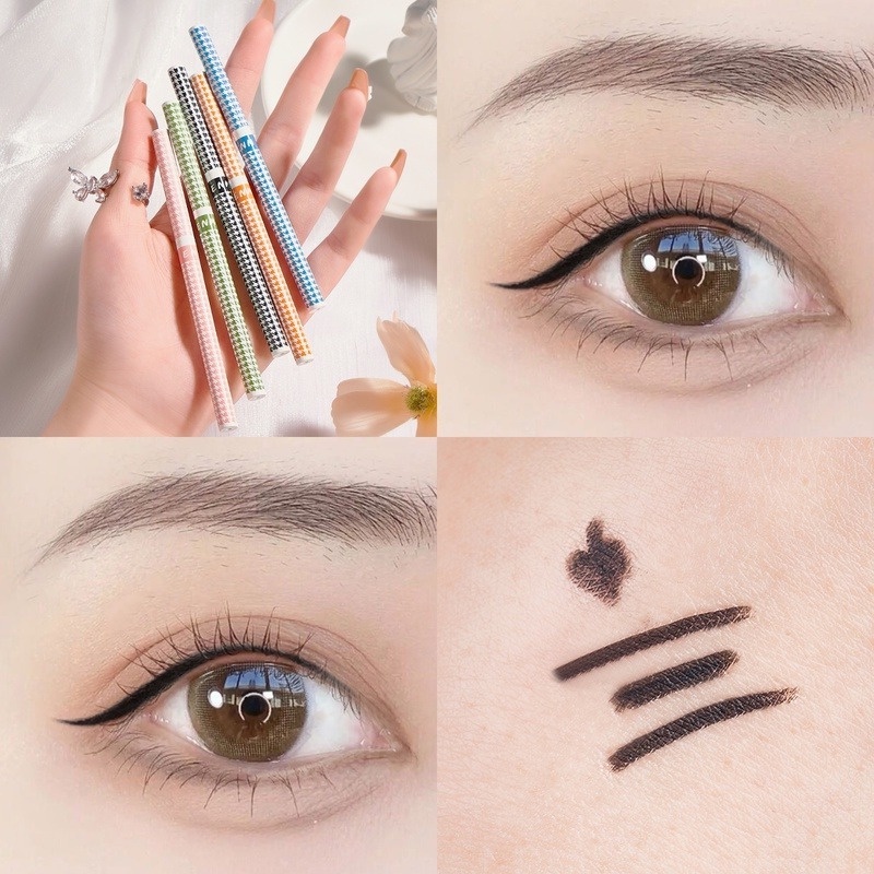 Bút Kẻ Mắt Dạng Gel 5 Màu Siêu Mịn Nhanh Khô Chống Thấm Nước Chống Mồ Hôi Lâu Trôi Không Phai Màu