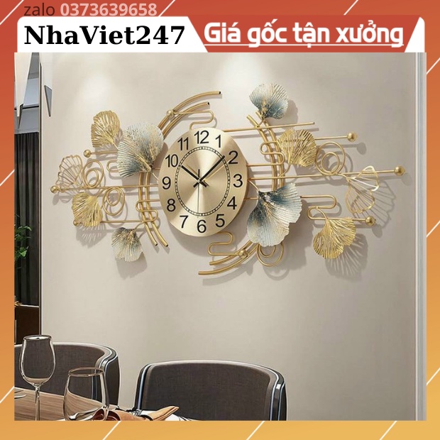 Đồng Hồ Treo Tường Trang Trí mã 2808-Kt 80x60cm-tranh 3d kim loại,decor tường đẹp,giá rẻ-quà tặng ý ngĩa-bh 5 năm