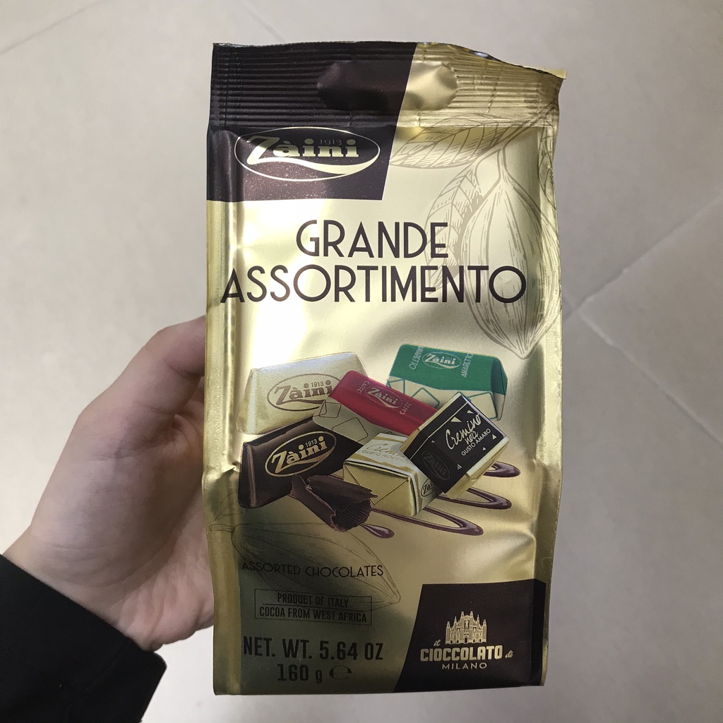 Socola hạt phỉ Gianduiotto Fondente Đức 160g