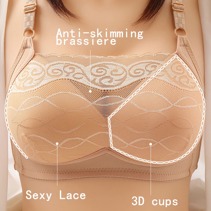 Áo Lót Nâng Ngực Không Gọng Cúp B C D Size 36-42 Chất Liệu Cotton Mỏng Mềm Mại Thoải Mái