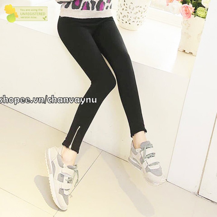Quần Legging dây kéo chân CVDP