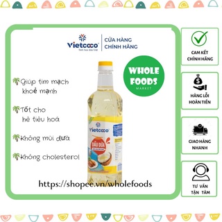 Dầu dừa tinh luyện Vietcoco 1l, Dầu dừa nấu ăn Vietcoco 1l