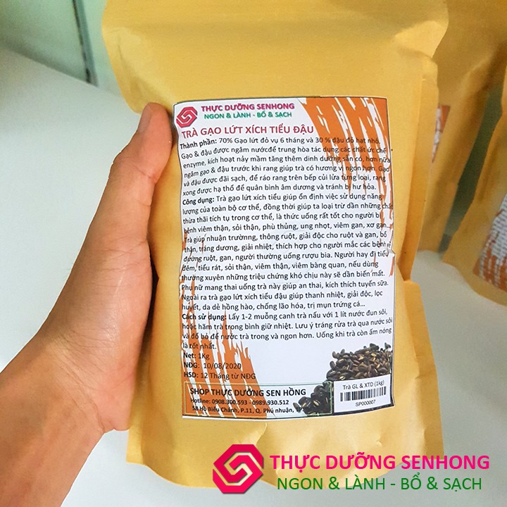 Trà gạo lứt mix đậu đỏ (xích tiểu đậu) (1Kg) Trà rang củi theo phương pháp thực dưỡng Ohsawa | BigBuy360 - bigbuy360.vn