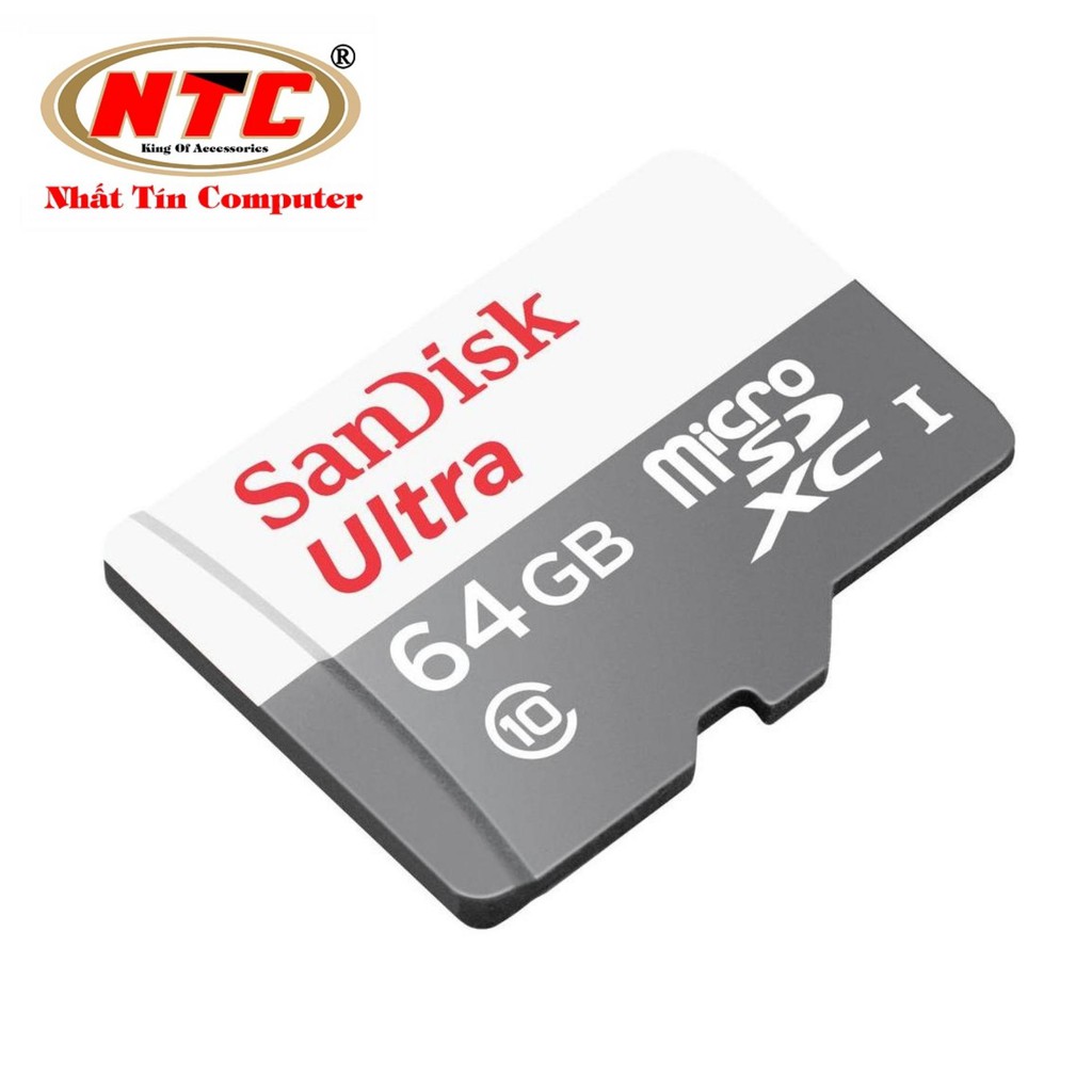 Thẻ nhớ MicroSDXC SanDisk Ultra 64GB 533X 80MB/s (Bạc) - Không Box