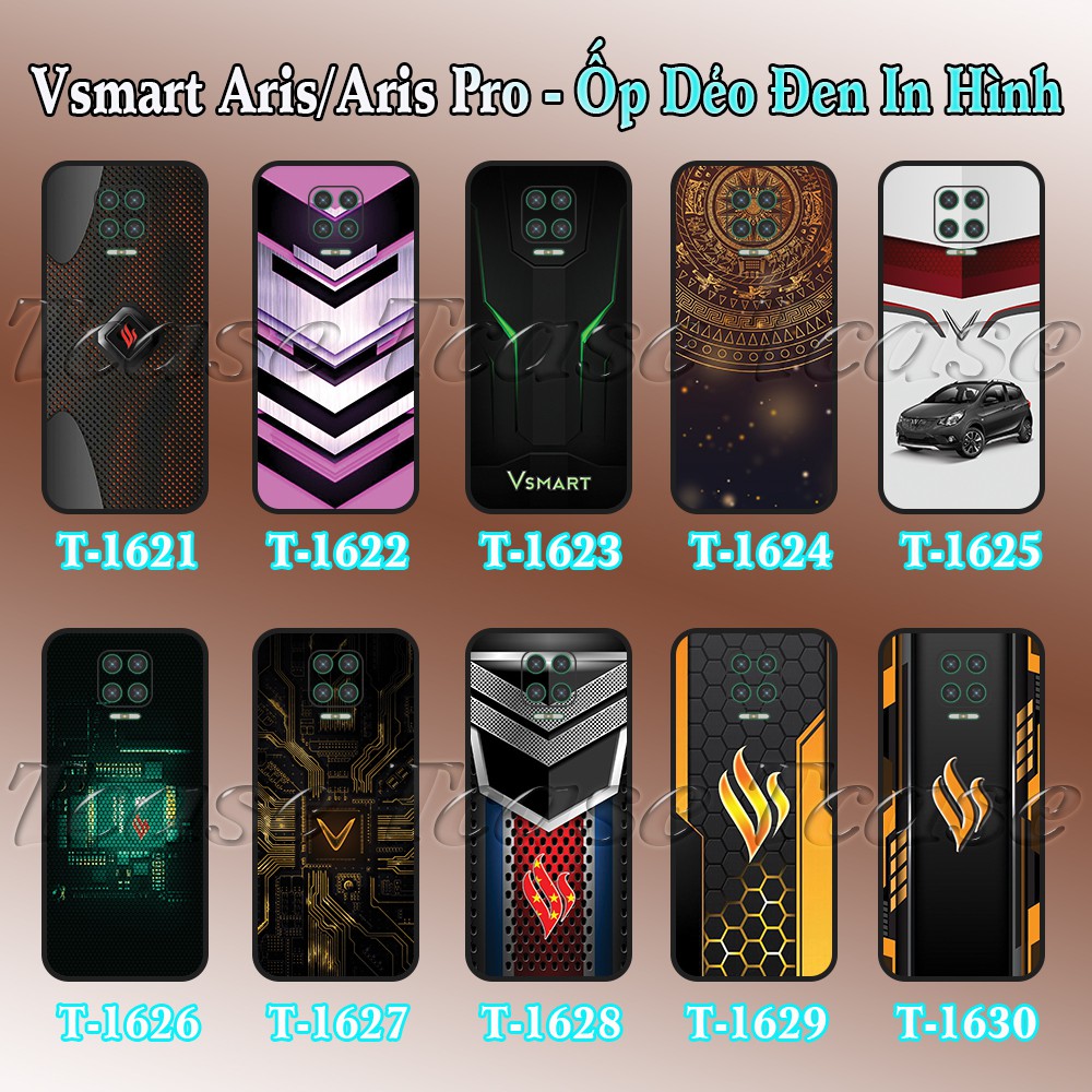 Ốp lưng Vsmart Aris/ Aris Pro dẻo đen in hình Logo Vsmart Thiết đẹp và chất