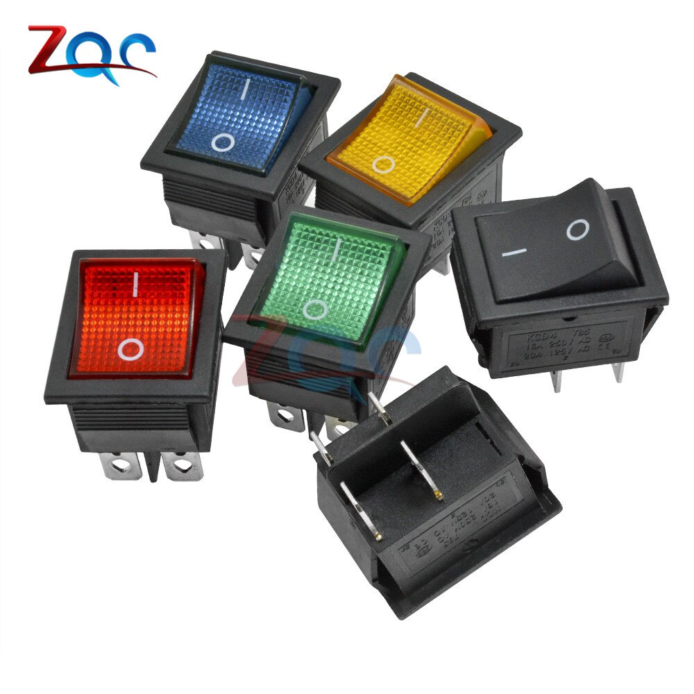Công Tắc Bật Tắt KCD4 2 Vị Trí 4 Pin 6 Chân Kèm Công Tắc Đèn 16A 250VAC AC 250V20210822