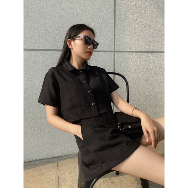 Áo Sơ Mi Croptop Emma 4 màu