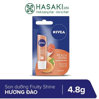 Son Dưỡng Môi Hương Đào Nivea Peach Shine Lip Balm 4.8g