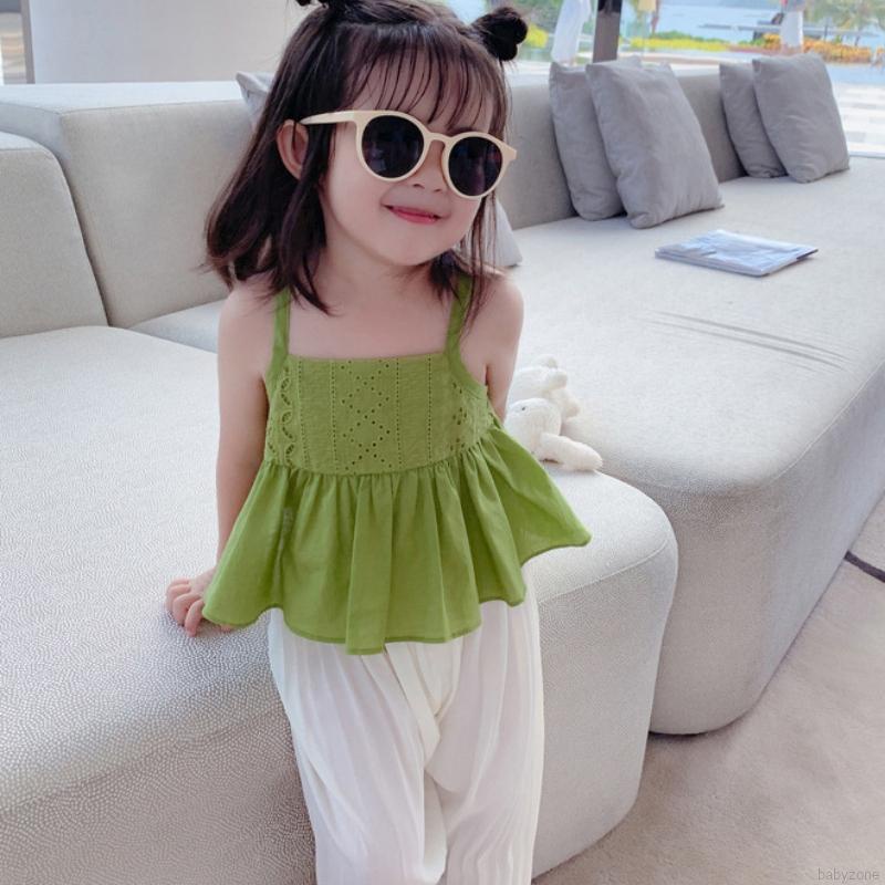 Áo hai dây dáng xòe thoáng mát thời trang cho bé gái