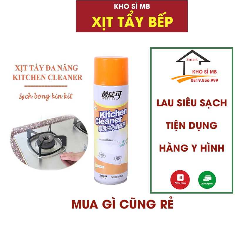 bình xịt tẩy rửa nhà bếp, chai xịt tẩy rửa đa năng kitchencleaner 500ml, tẩy sạch dầu mỡ trong 2 phút kho sỉ mb