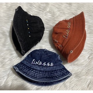 Mũ Bucket Jean Thêu Finesse - Mũ Vành Tròn Thời Trang hot
