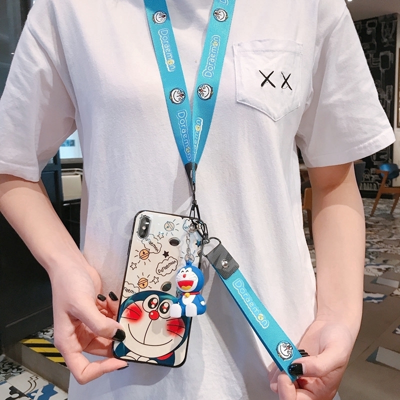 Ốp Điện Thoại In Hình Doraemon Đáng Yêu Cho Reno 5 5G 4 4g A16 A95 A94 A93 A74 A54 4G 5G A53 A15S A15 A92 A52 A12 A5S A9 A5 2020