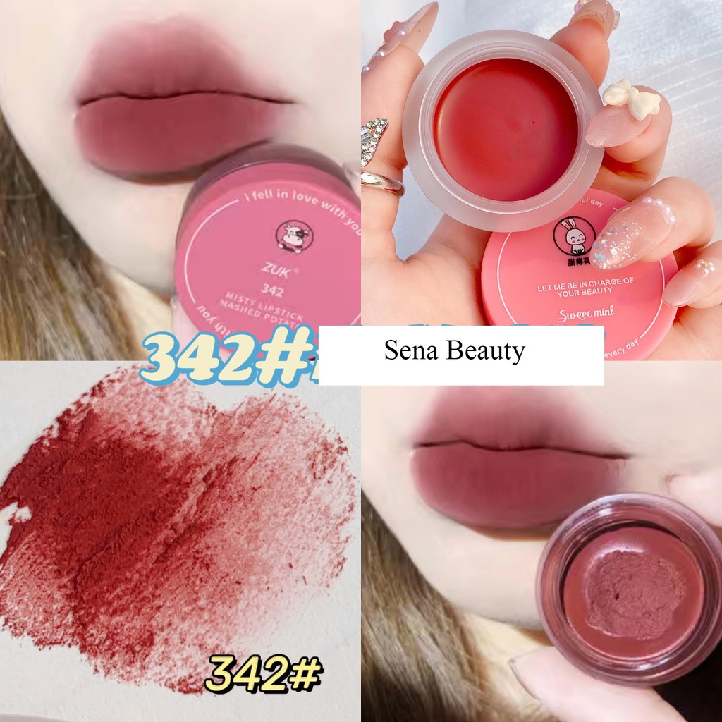 ✨✨Hũ son kem matte kiêm phấn má 2in1 Sweet Mint Shero Super Lip&amp;Cheek Mud