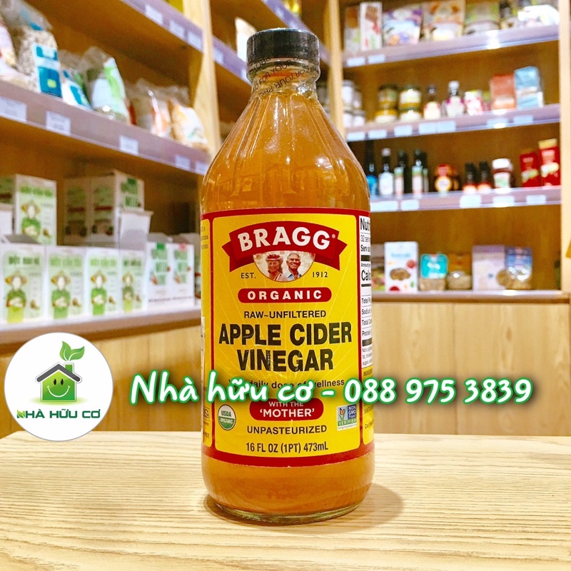 (GIÁ HỦY DIỆT) - Giấm táo hữu cơ Bragg chai 946ml và 473ml - Date: 4/2026 - Nhà Hữu Cơ